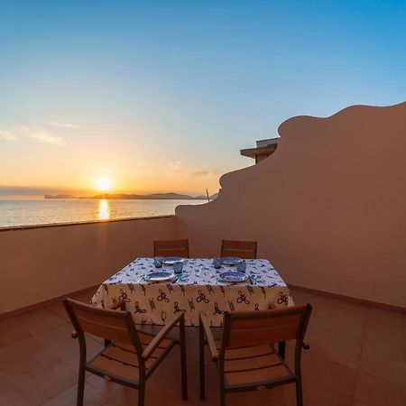Sea Front Terrace Marco Polo Apartment Alghero Bagian luar foto