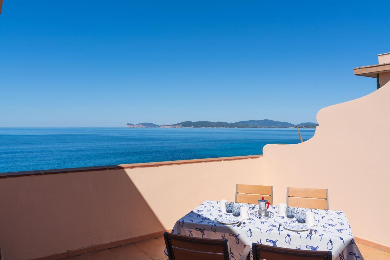 Sea Front Terrace Marco Polo Apartment Alghero Bagian luar foto