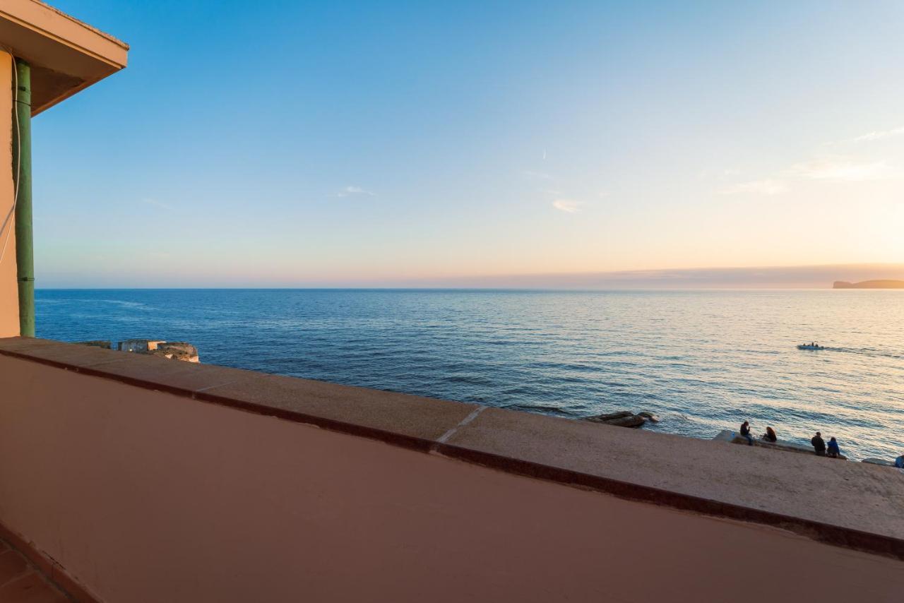 Sea Front Terrace Marco Polo Apartment Alghero Bagian luar foto